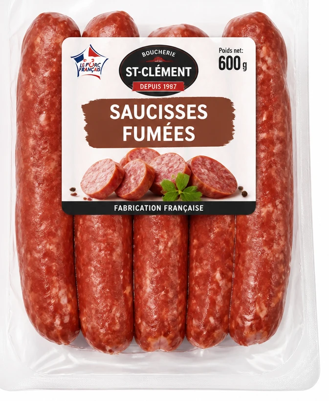 Saucisses fumées