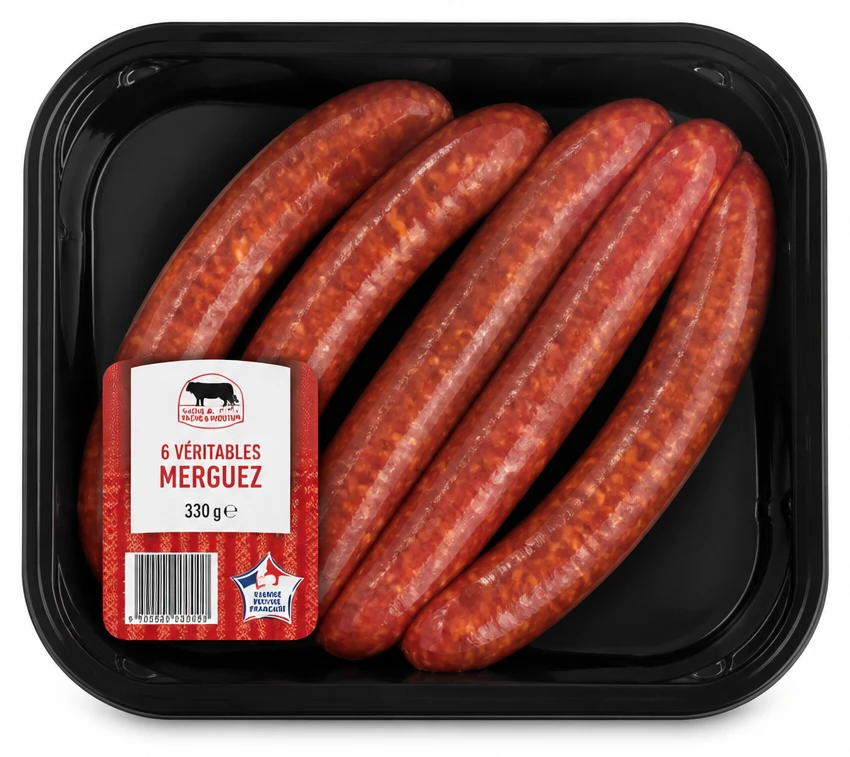 6 véritables merguez