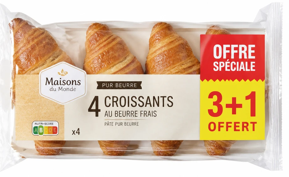 Croissant pur beurre (3+1 offert)