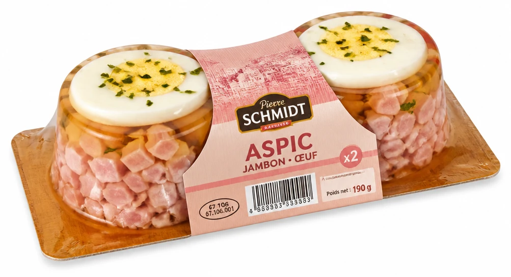 Aspic jambon oeuf x 2