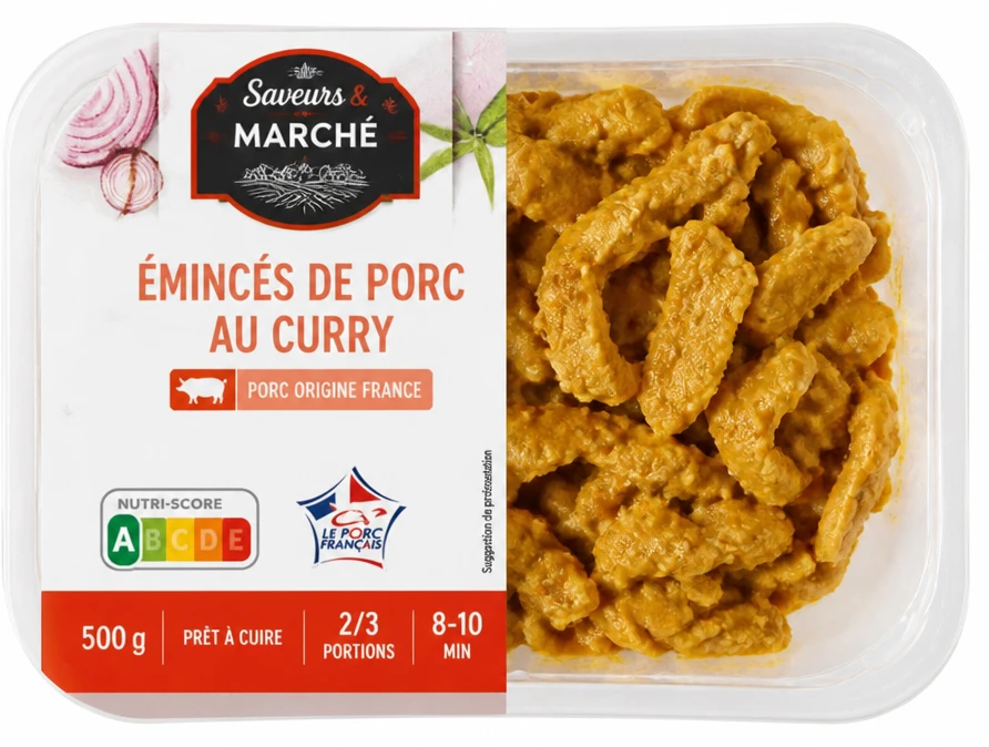 Émincés de porc au curry