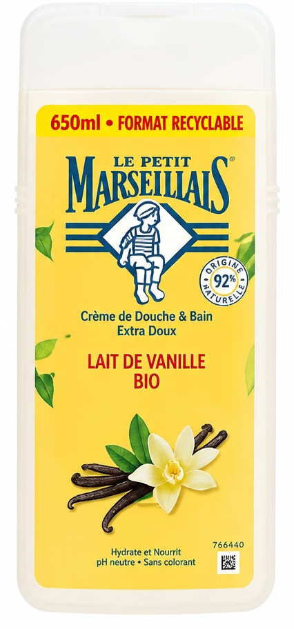 Le Petit Marseillais Crème de Douche et Bain Lait de Vanille Bio
