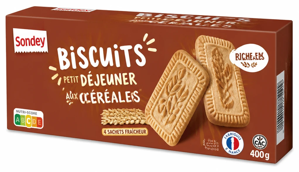 Biscuits petit déjeuner aux céréales
