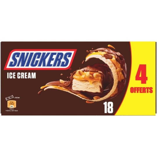 Barres Glacées Chocolat Caramel et Cacahuètes SNICKERS