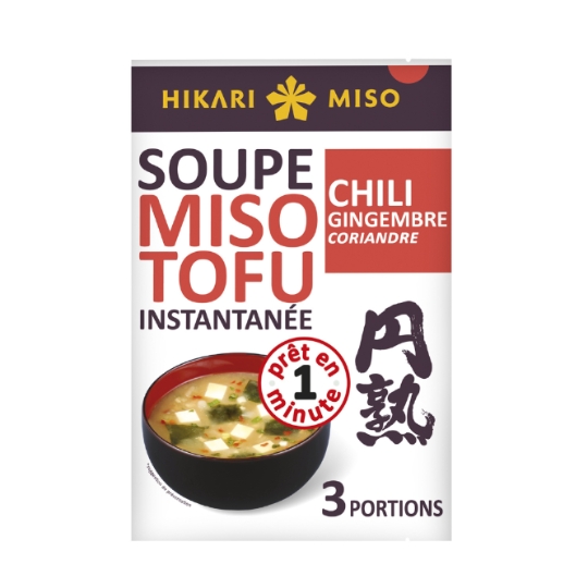 Soupe Instantanée Miso Tofu Chili et Gingembre HIKARI MISO