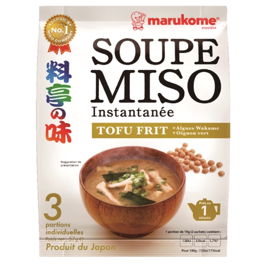 Soupe Instantanée Miso Tofu Frit MARUKOME