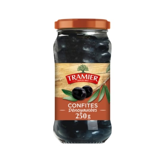 Olives Noires Dénoyautées Confites TRAMIER