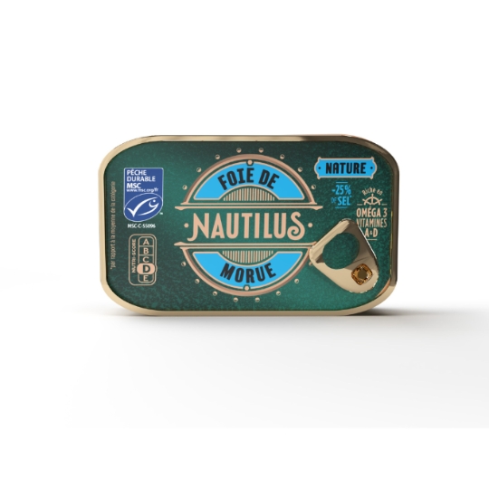 Foie de Morue Nature -25% de Sel NAUTILUS