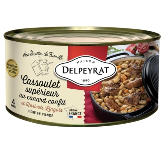 Cassoulet Supérieur au Canard Confit et Haricots Lingots DELPEYRAT