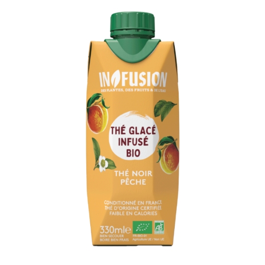 Thé Glacé Infusé Bio Thé Noir Pêche IN FUSION