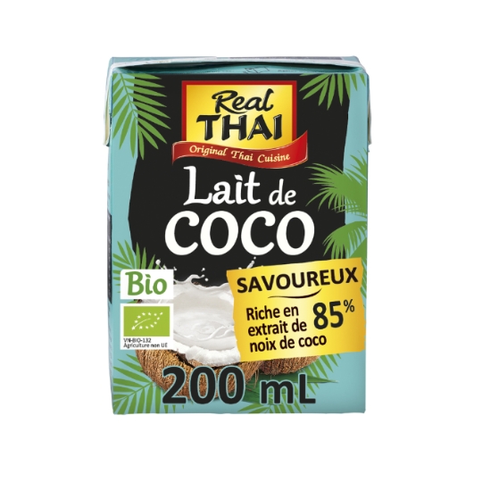 Lait de Coco 85% Sans Additifs Bio REAL THAI