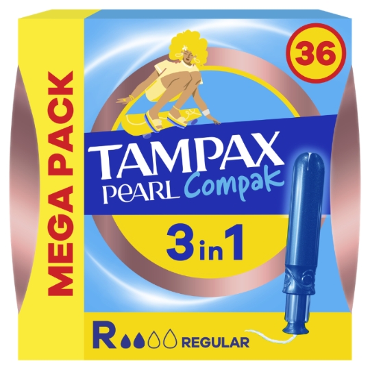 Tampons avec Applicateur Régulier Pearl Compak TAMPAX
