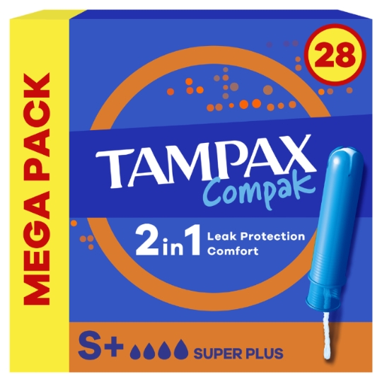 Tampons avec Applicateur 2en1 Super Plus Compak TAMPAX