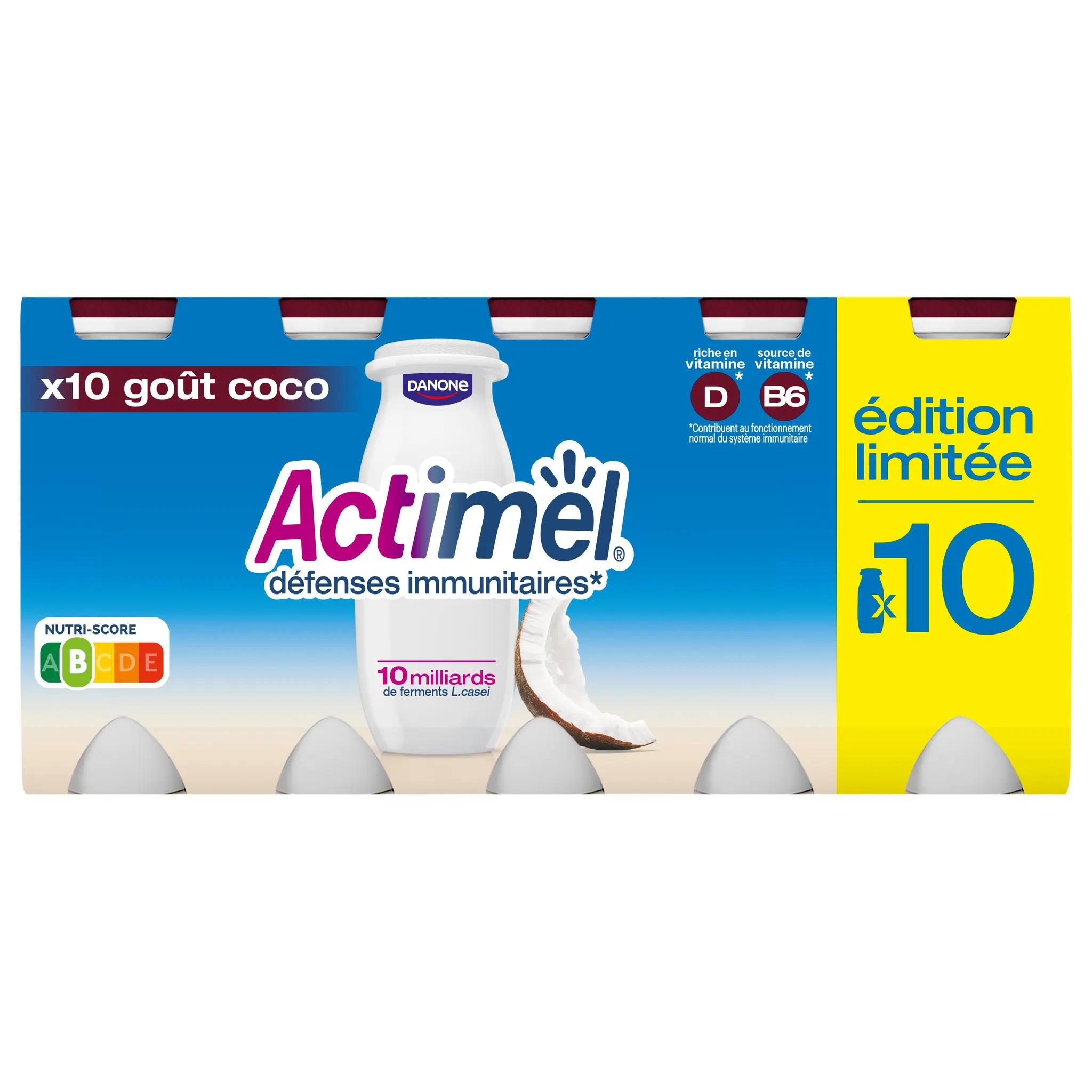 ACTIMEL Yaourt à boire aromatisé coco
