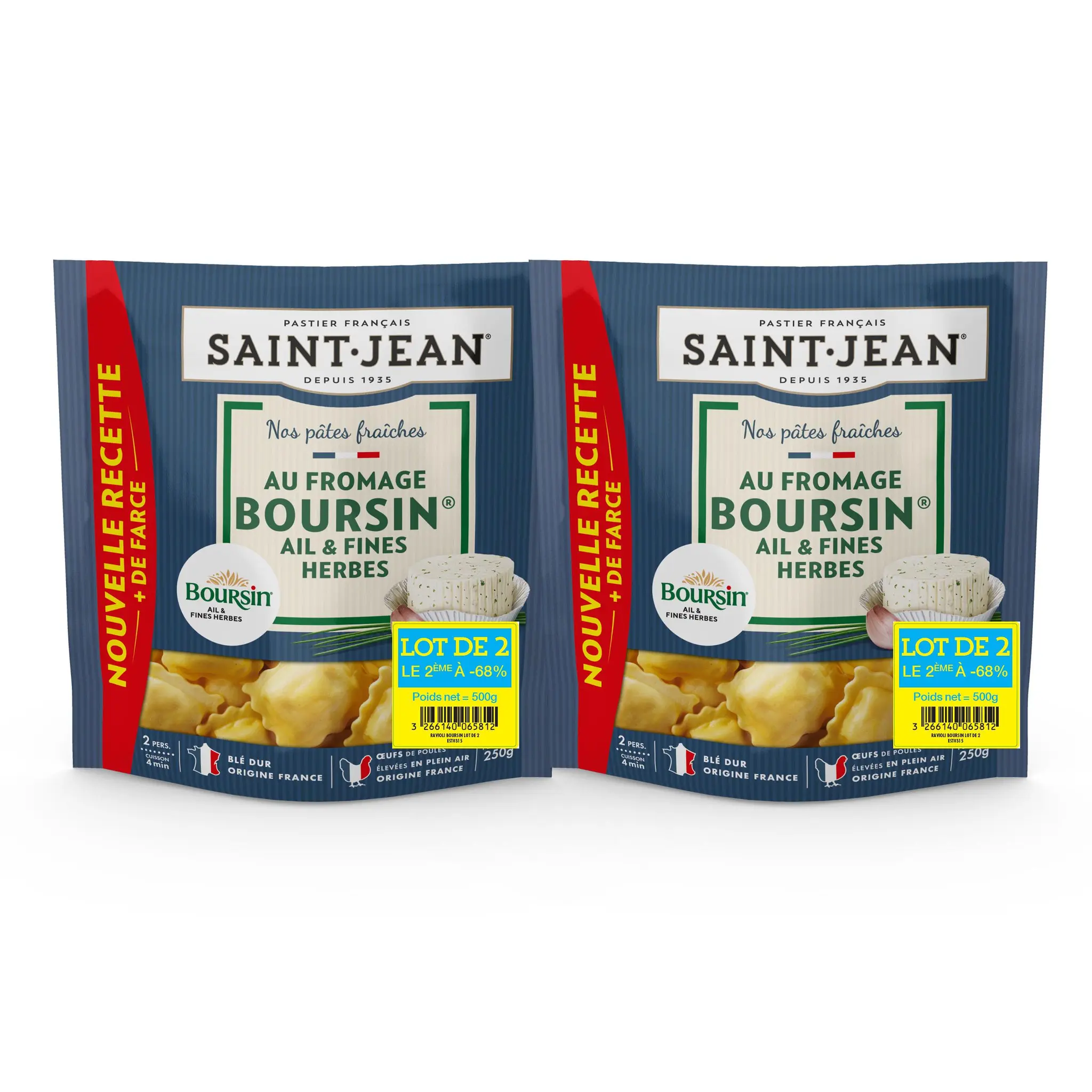 SAINT JEAN Raviolis au Boursin ail et fines herbes