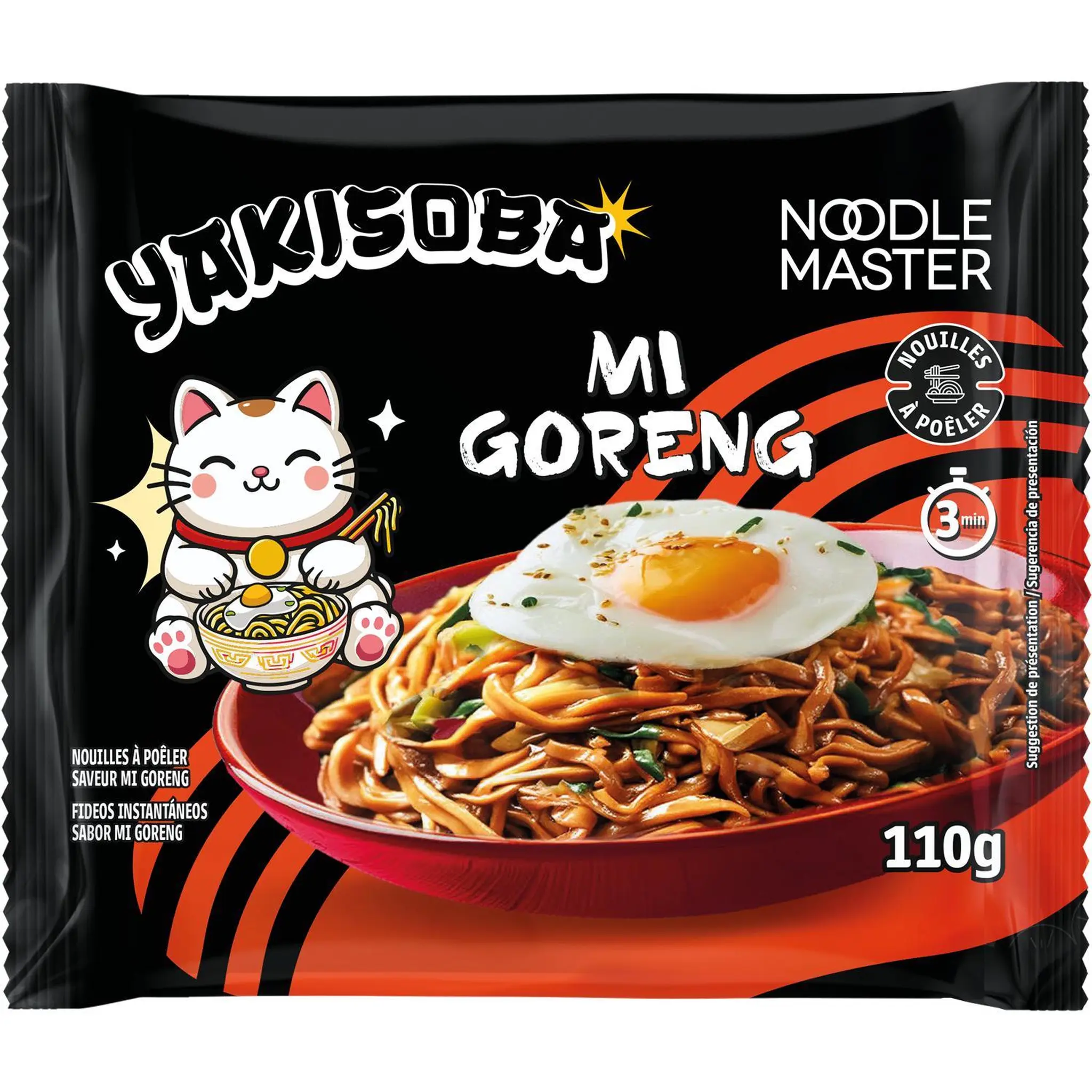 NOODLE MASTER Nouilles yakisoba mi goreng à poêler