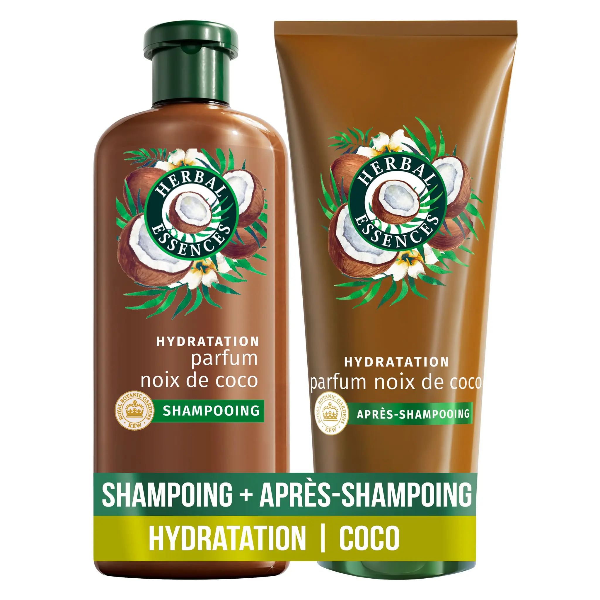 HERBAL ESSENCES Shampooing et après shampooing hydratation parfum noix de coco