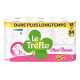 LE TRÈFLE Papier toilette blanc maxi douceur 2 épaisseurs