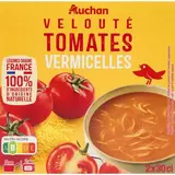 Auchan Soupe Velouté Tomates Vermicelles - Soupe liquide en brique individuelle, 2x30cl