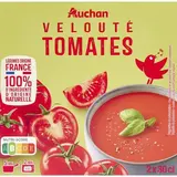 Auchan Soupe Velouté de Tomates - Soupe liquide en brique individuelle, 2x30cl