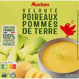 Auchan Soupe Velouté poireaux pommes de terre - Soupe liquide en brique individuelle, 2x30cl