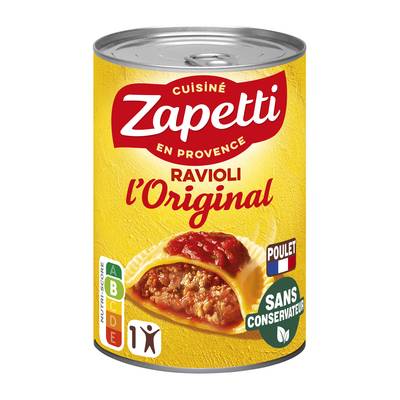 Zapetti Ravioli l'Original au Poulet en conserve individuelle, 400g