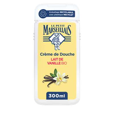 Crème de douche extra doux au lait de vanille, Le Petit Marseillais (300 ml)