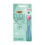Bic Rasoir système clic 3 sensitive avec recharges, 1 manche + 4 lames