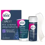 Veet Expert Crème Dépilatoire Maillot Intégral, 2 x 50ml