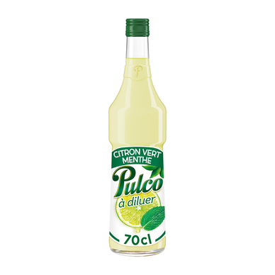 Boisson concentrée à diluer citron vert et menthe PULCO - bouteille de70cl