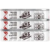 Sardines entières à l'huile de tournesol PRIX MINI - 3x120g