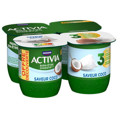 Yaourts coco bifidus ACTIVIA - 4x125g