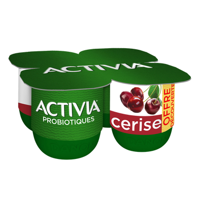 Yaourts aux fruits bifidus cerise ACTIVIA - 4x125g