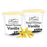 Yaourts vanille fermiers LE CRAULOIS 2x125g