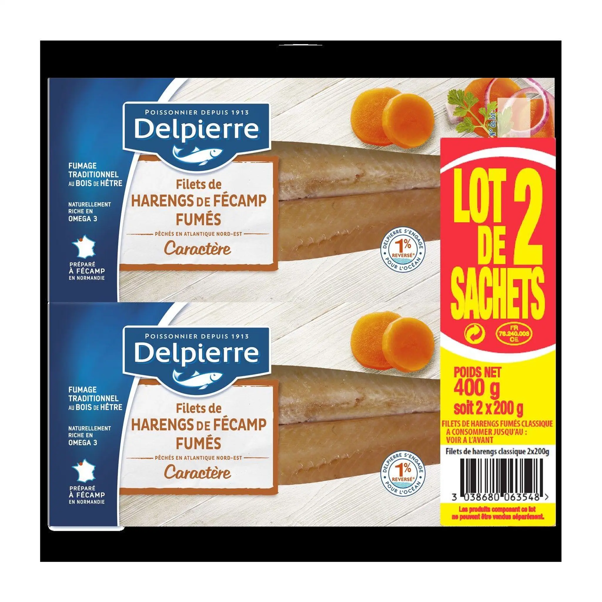 DELPIERRE Filets de harengs fumés