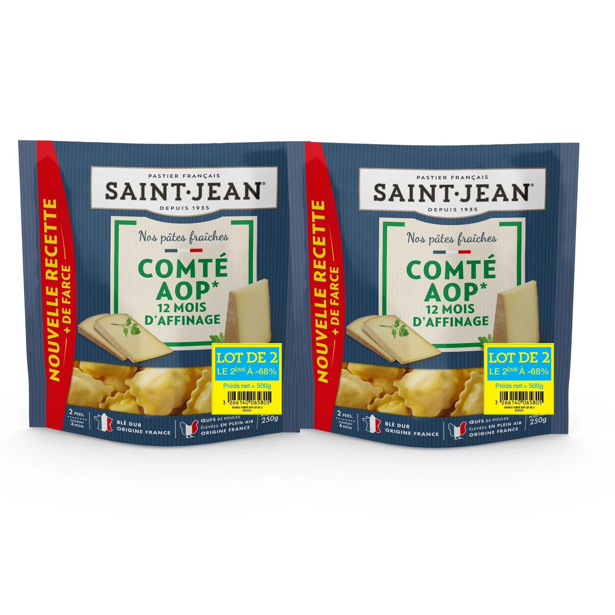 SAINT JEAN Raviolis au comté AOP affiné 12 mois