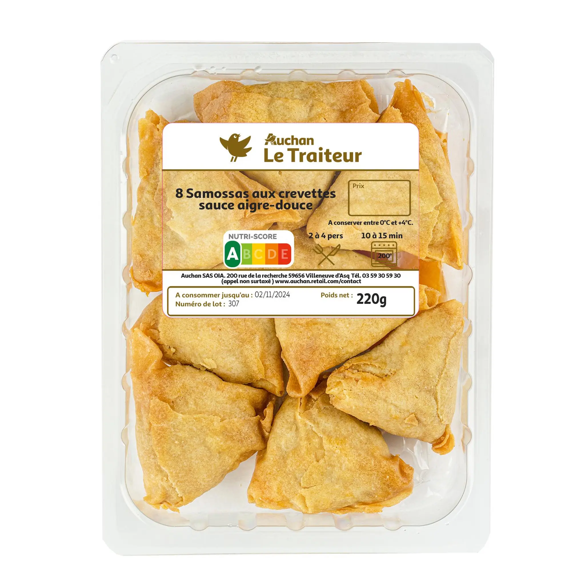 AUCHAN Le Traiteur samossa crevette