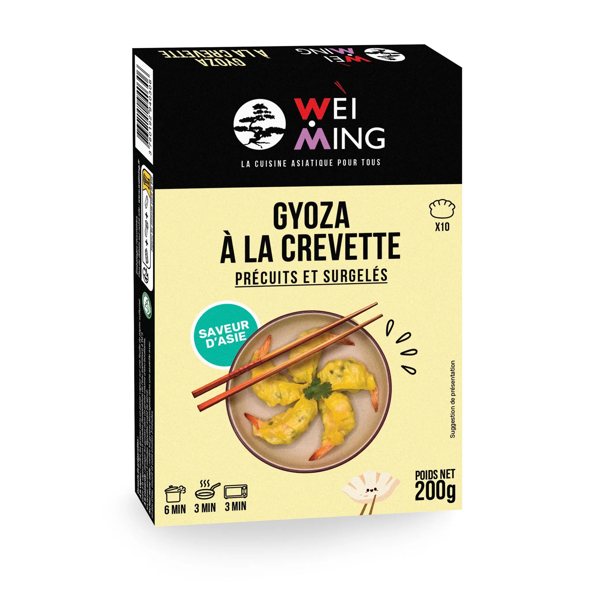 WEI MING Gyoza bouchées vapeur à la crevette