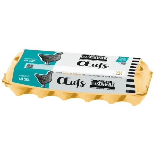 Œufs de Poules Elévées au Sol TERRES DE BREIZH