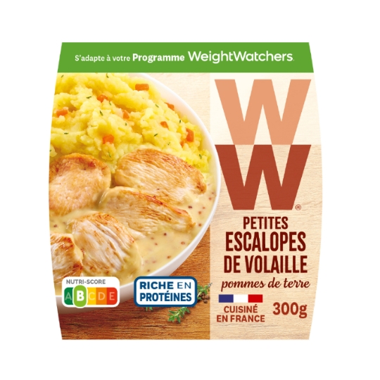 Petites Escalopes de Volaille à la Moutarde Pommes de terre WW