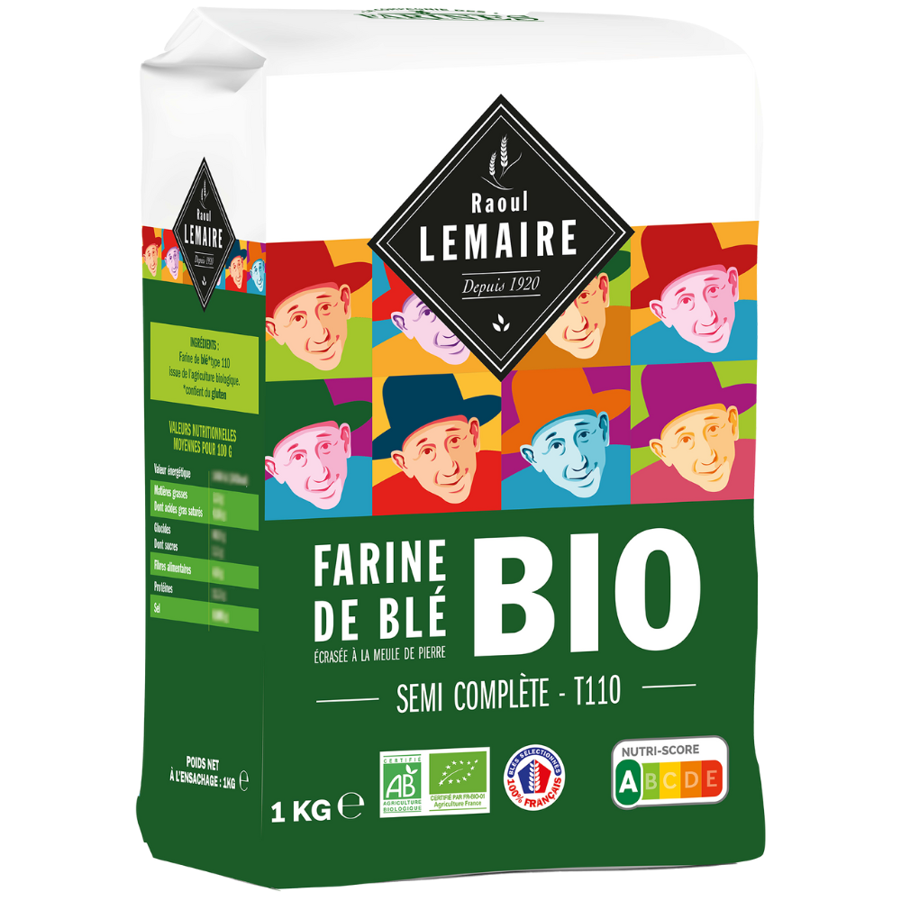 Farine de blé semi complète T110 bio