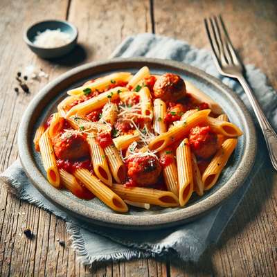 Penne à la sauce tomate & boulettes au poulet, Frichti (435 g)