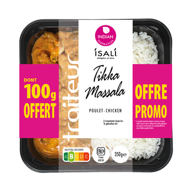Poulet Tikka Massala Isali 350G dont 100G offert