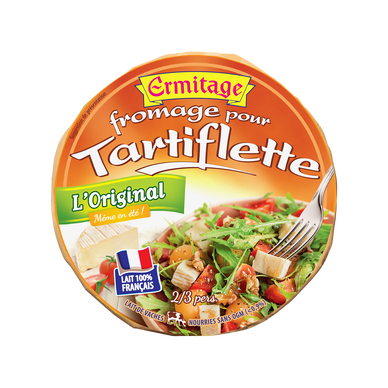 Fromage au lait pasteurisé pour tartiflette ERMITAGE, 27%mg, 250g