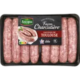 Saucisse de Toulouse, SOCOPA, France, 8 pièces, barquette, 800g