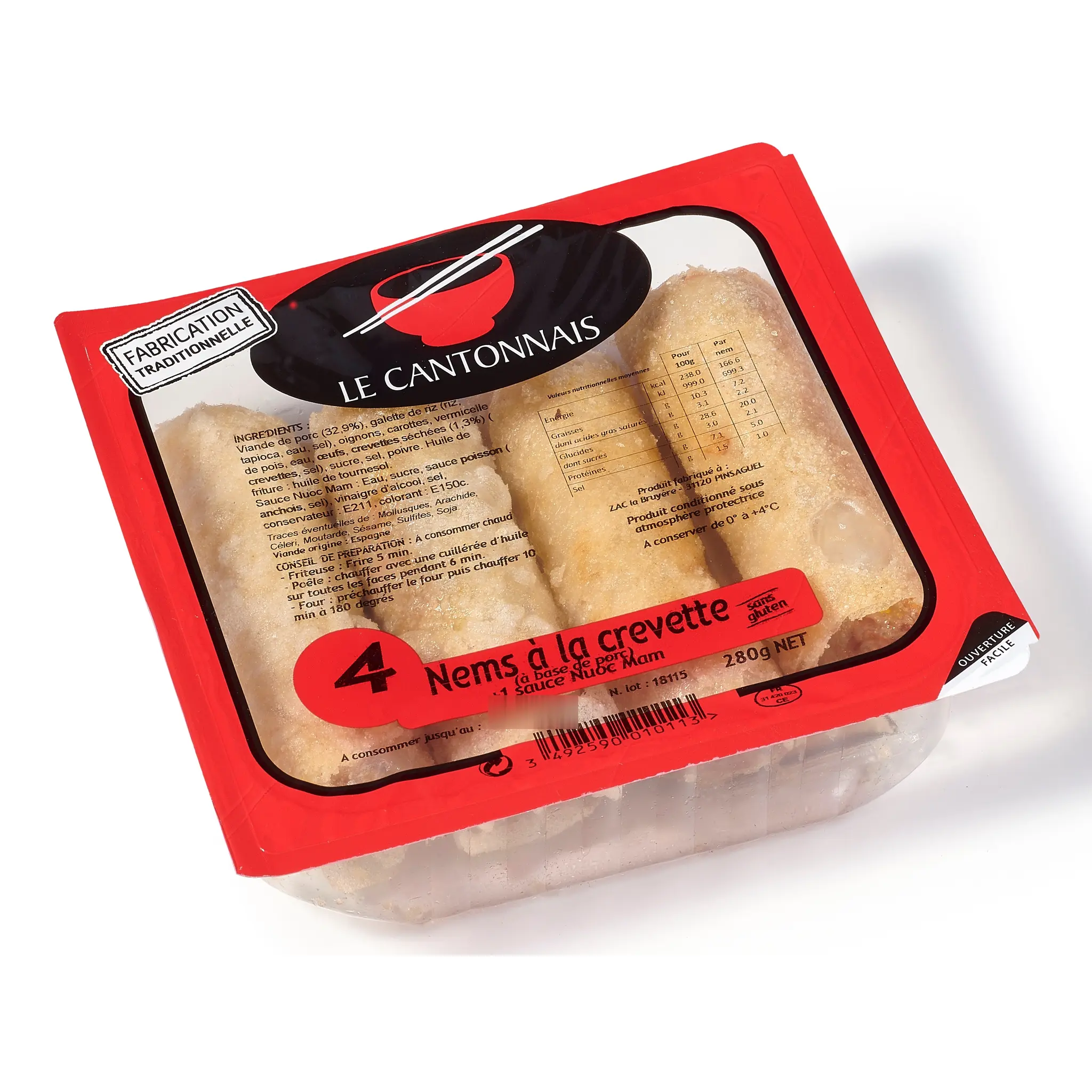 LE CANTONNAIS Nems à la crevette et sauce nuoc mam