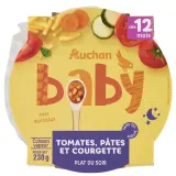 AUCHAN Assiette tomate pâtes courgettes dès 12 mois