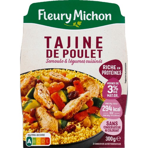 Fleury Michon Tajine poulet semoule & petits légumes 300g