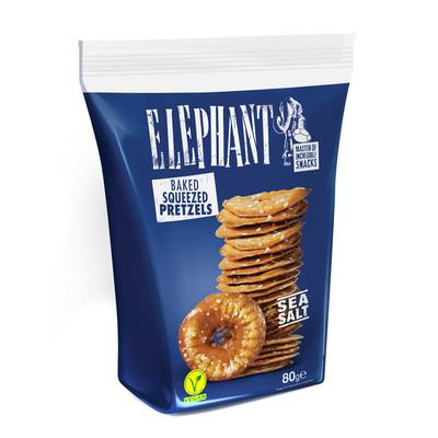 Elephant Pretzels Pressés Sel de Mer, 80g