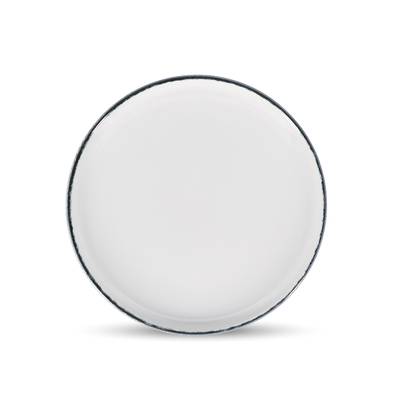 Collection Fade Assiette plate 22xH2,5cm black rim Fade, 1 pièce